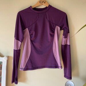 Lululemon long sleeve purple yoga running top base layer
